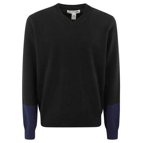 Comme des Garcons Pullover V-Neck Sweater Black