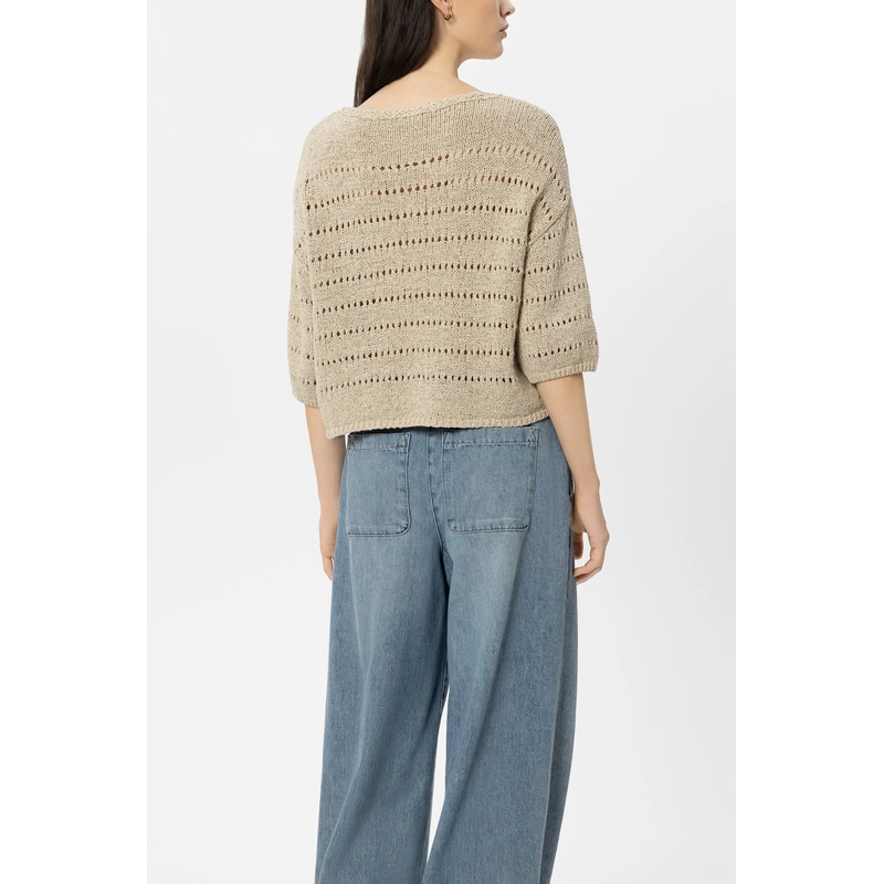Luisa Cerano Trui Pullover Kurzarm sand(Image 4)