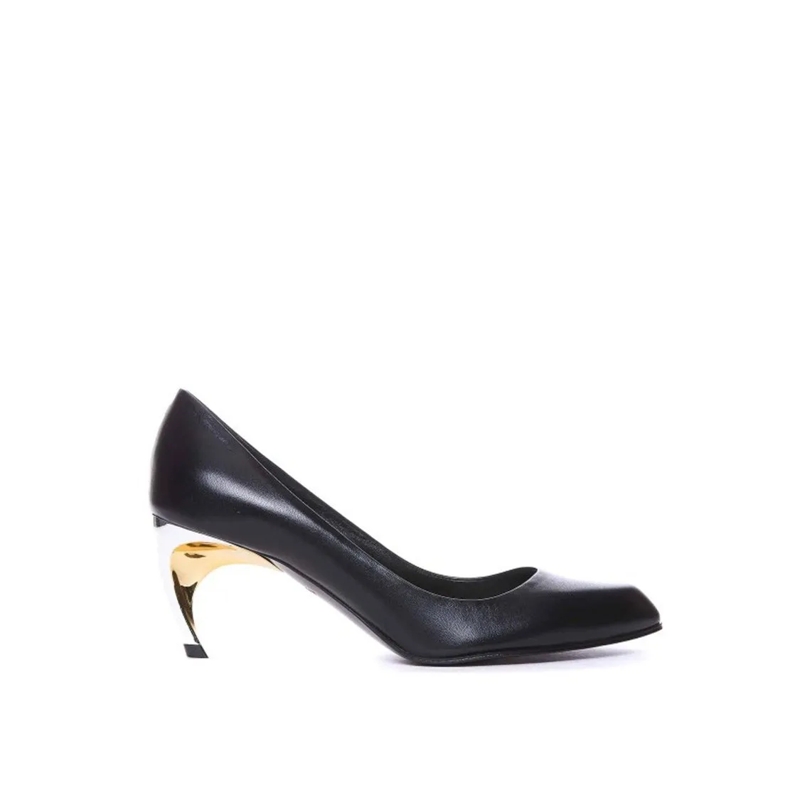 Alexander McQueen Pumps Armadillo Leather Pumps Black