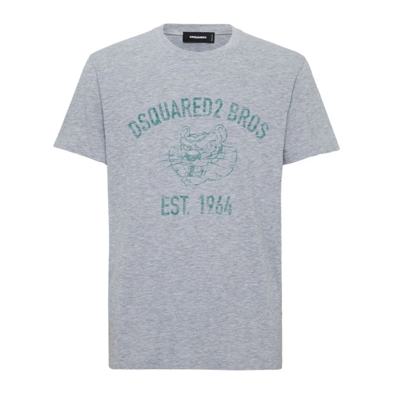 Dsquared2 T-shirt Light Grey Mélange Effect T-Shirt White