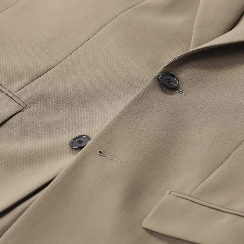 Saint Laurent Colbert Sakko aus Wolle & Mohair beige(Image 4)