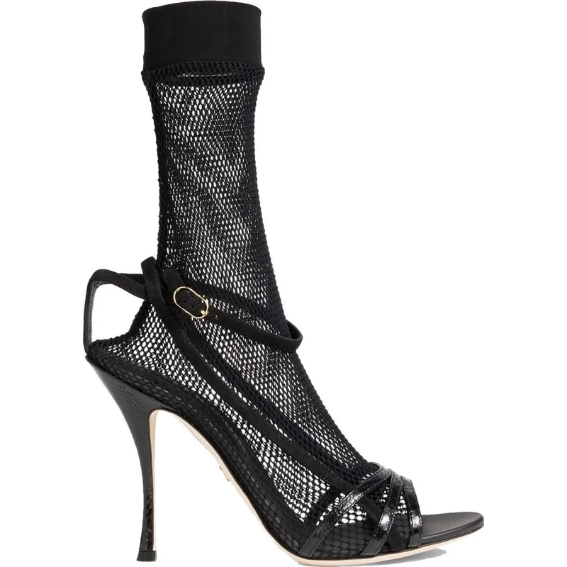 Dolce&Gabbana Sandalen Dolce & Gabbana Fishnet Sandals schwarz