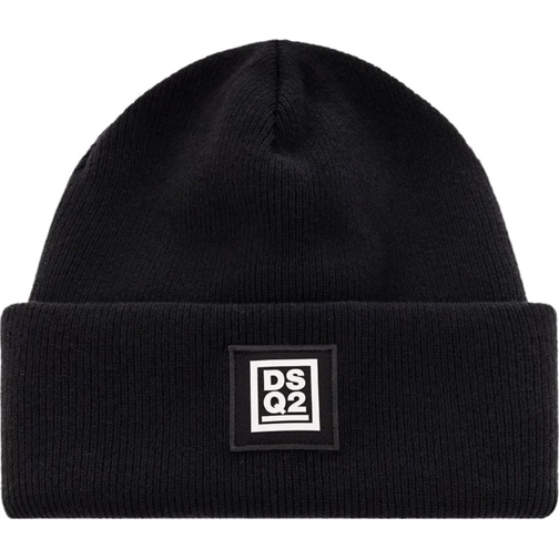 Dsquared2  Dsq2 Logo Wool Beanie schwarz