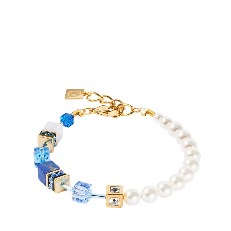 COEUR DE LION Armband GeoCUBE® Precious Fusion Pearls Armband blau
