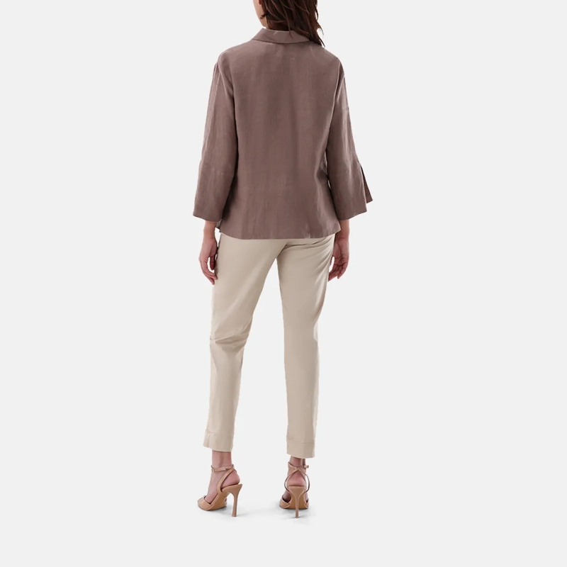 VAN LAACK Bluse Bluse Modern Fit Uni braun (Image 3)