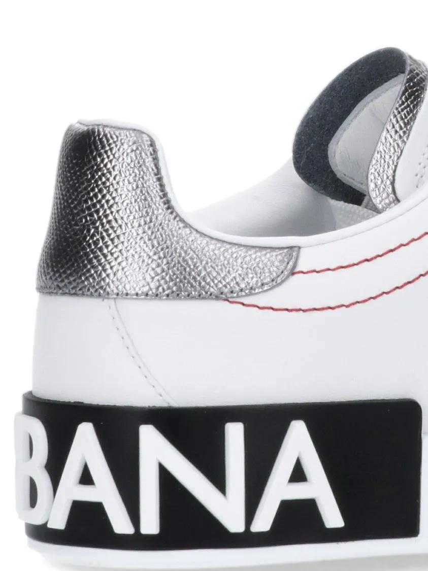 Thumbnail - Dolce&Gabbana Low-Top Sneaker - Portofino' Sneakers – White And Black - Gr. 39,5 (EU) - in Weiß - für Damen