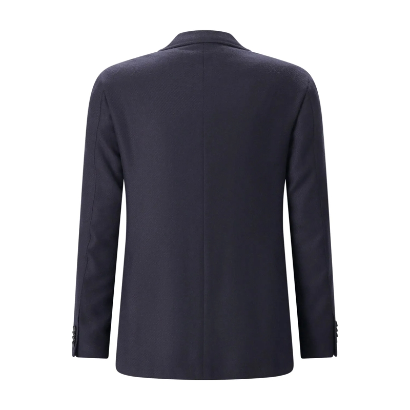 Canali Anzugjacke Sakko mit Kaschmir & Seide blau(Image 3)