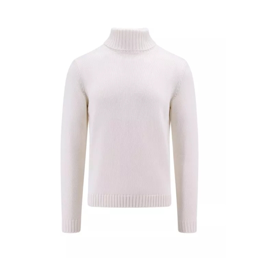 Zanone Sustainable Virgin Wool Sweater White 