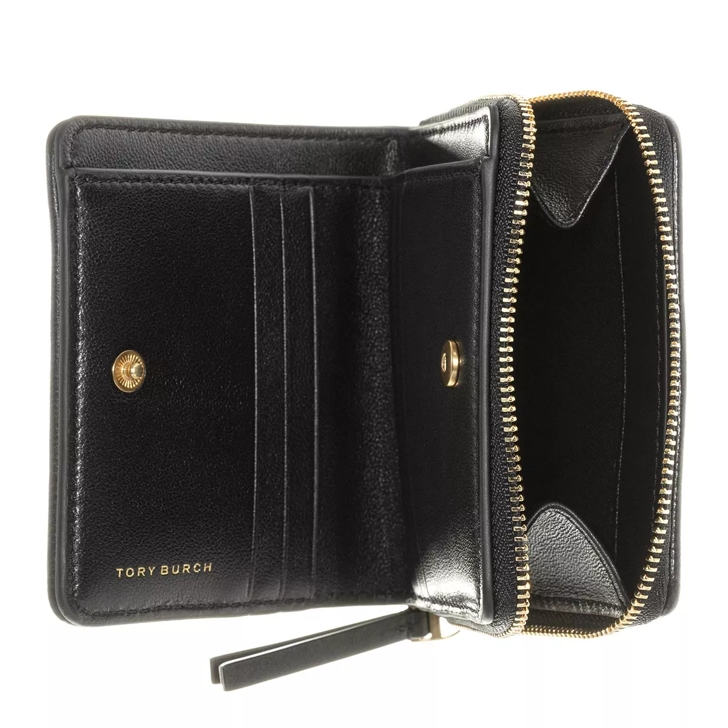 Tory Burch Kira Chevron Quilted Leather Bifold Wallet - Black