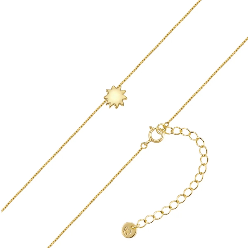 Glanzstücke München Mittellange Halskette Sterling Silber Halskette Sonne gold(Image 3)