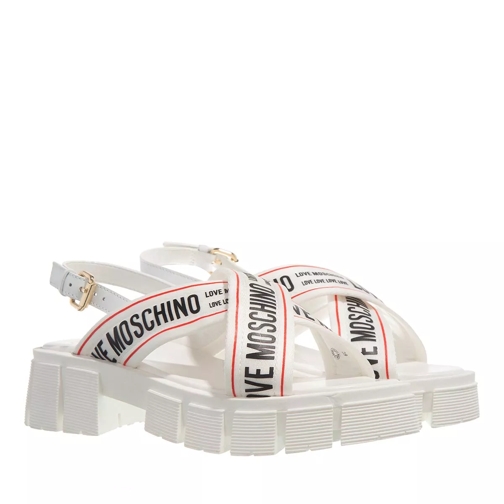 Love Moschino Tassel Sandal Bianco/Nero/Rosso Sandale
