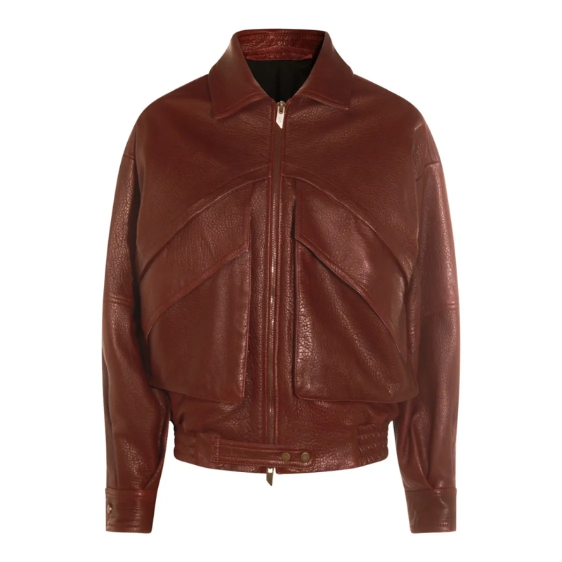Salvatore Santoro Leren jas Bordeaux Leather Jacket Black