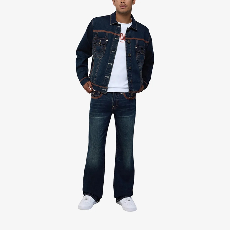 True Religion Jeans BILLY SUPER FLATLOCK FLP 34IN dunkel-blau(Image 2)
