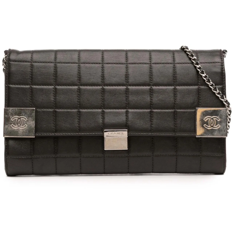 Chanel Sac à bandoulière Quilted Lambskin Chocolate Bar Shoulder Bag schwarz
