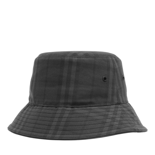 Burberry Checkered Bucket Hat Charcoal Fischerhut