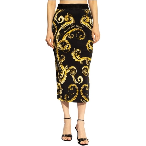 Versace Jeans Couture Midi Rokken Versace Couture Dames Rok Zwart schwarz