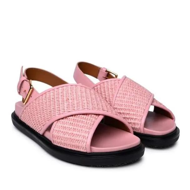 Marni Sandalen & Sandaletten - Pink Leather Blend Sandals - Gr. 35 (EU) - in Rosa - für Damen