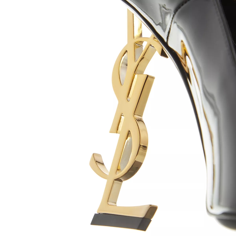 Saint Laurent Pumps Logo High Heel Pumps Leather Black(Image 7)