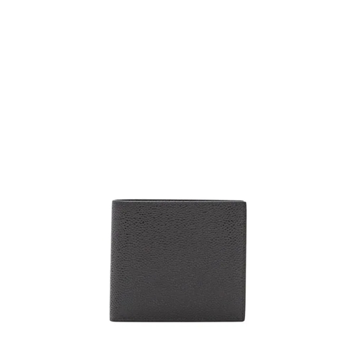 Thom Browne Bi-Fold Portemonnaie Leather Billfold Wallet Grey