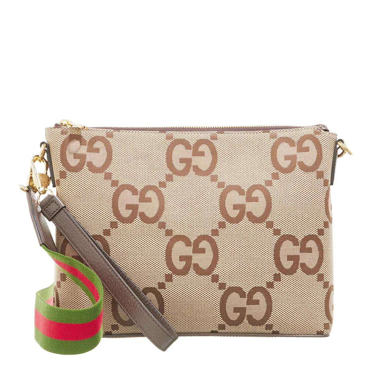 Gucci Jumbo GG Messenger Bag Camel Ebony Messenger Bag