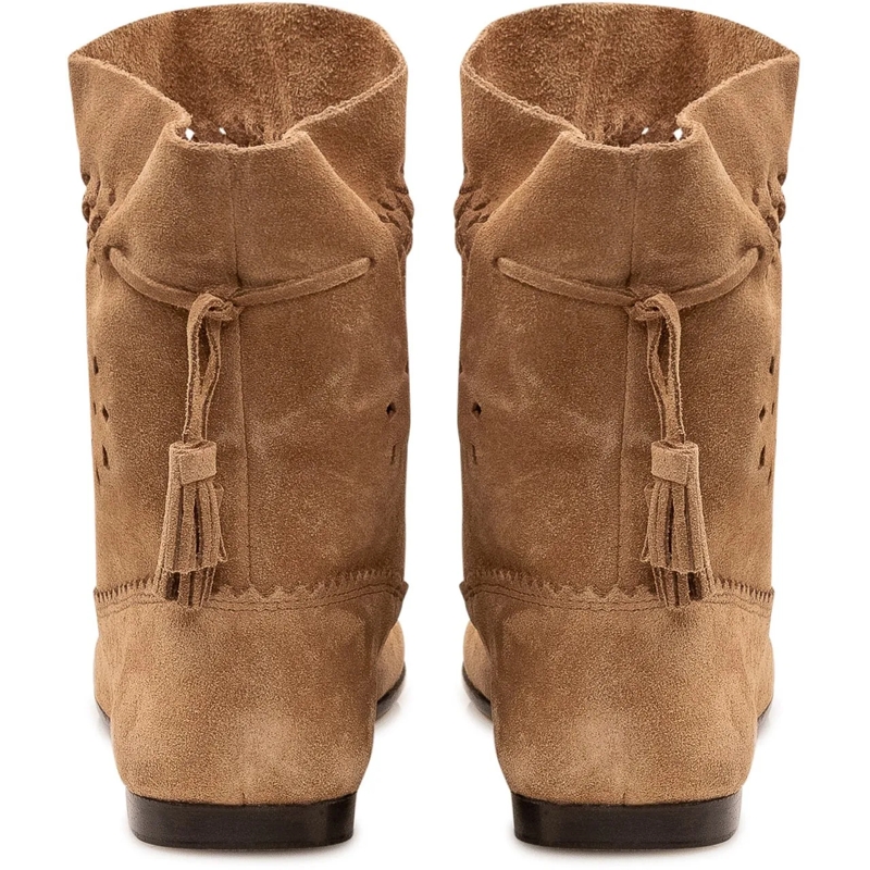 Isabel Marant Stiefel Stivaletto Woosta con Trafori e Nappine beige(Image 3)
