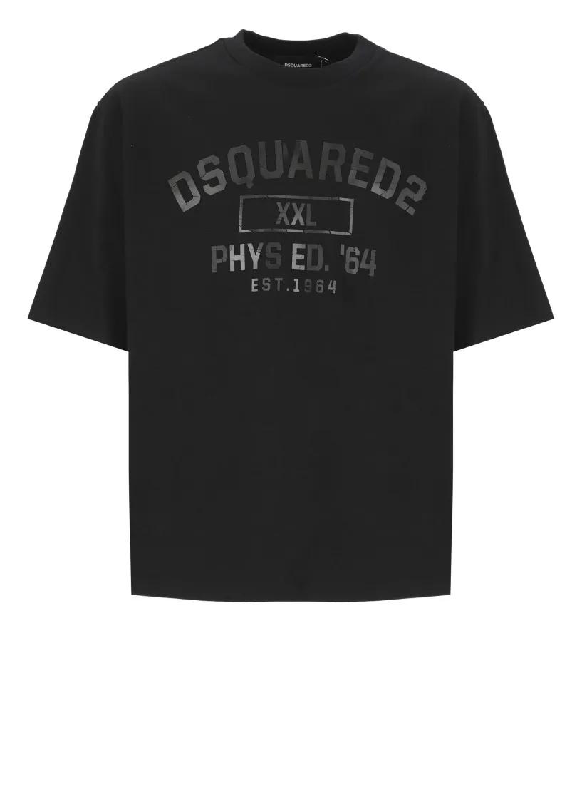 Thumbnail - Dsquared2 - Black Loose Fit Tee T-Shirt - Größe XXL - schwarz