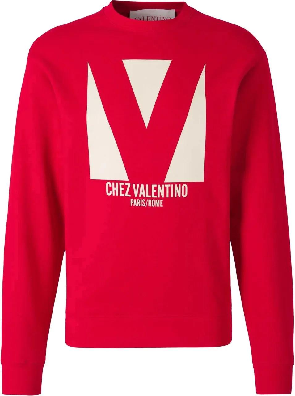 Thumbnail - Valentino Garavani - Crew Neck Sweatshirt - Größe L - rot