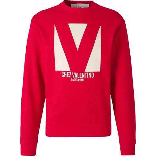 Valentino Sweatshirts Crew Neck Sweatshirt rot