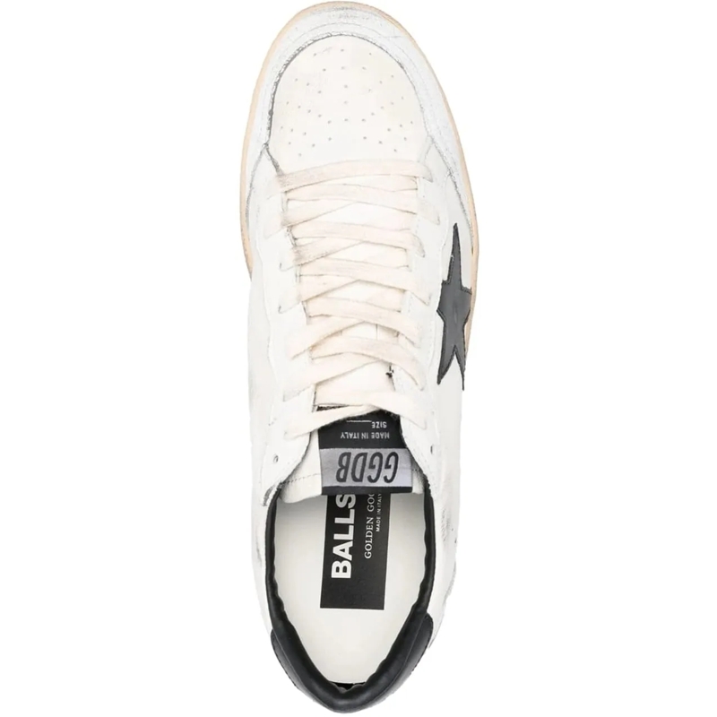 Golden Goose Lage-top sneaker Ballstar Nappa Upper Leather Star And Heel Crack T White(Image 12)