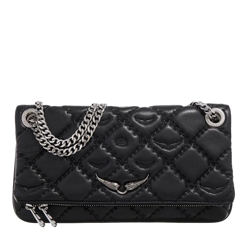 Zadig & Voltaire Schultertasche Rock Ii Quilted Monogram Black