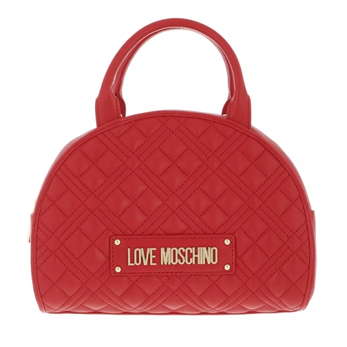 Love Moschino Borsa Quilted Pu  Rosso Bowling Bag