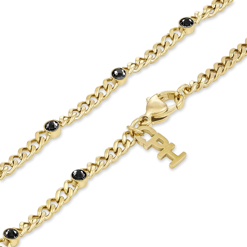 Copenhagen Mittellange Halskette Edelstahl Glittery gold(Image 3)