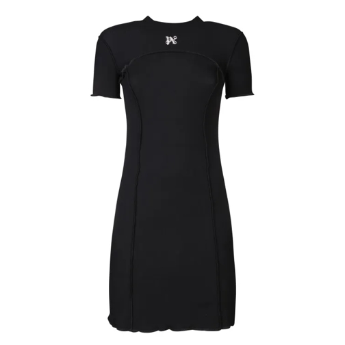 Palm Angels Black Cotton Dress Black 