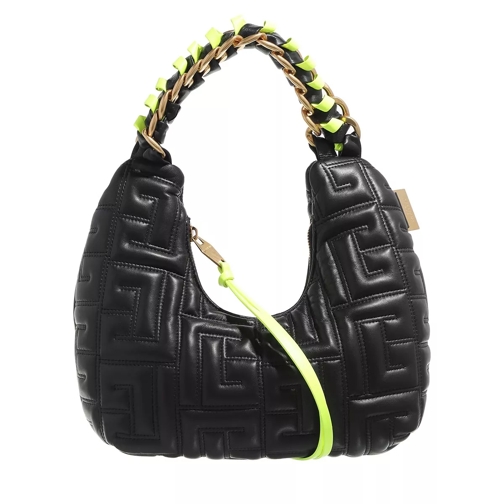 Balmain Mini Polliow Hpbo Bag Leather Black/Yellow Hobo Bag