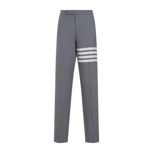 Thom Browne Backstrap Medium Grey Wool Pants Grey 