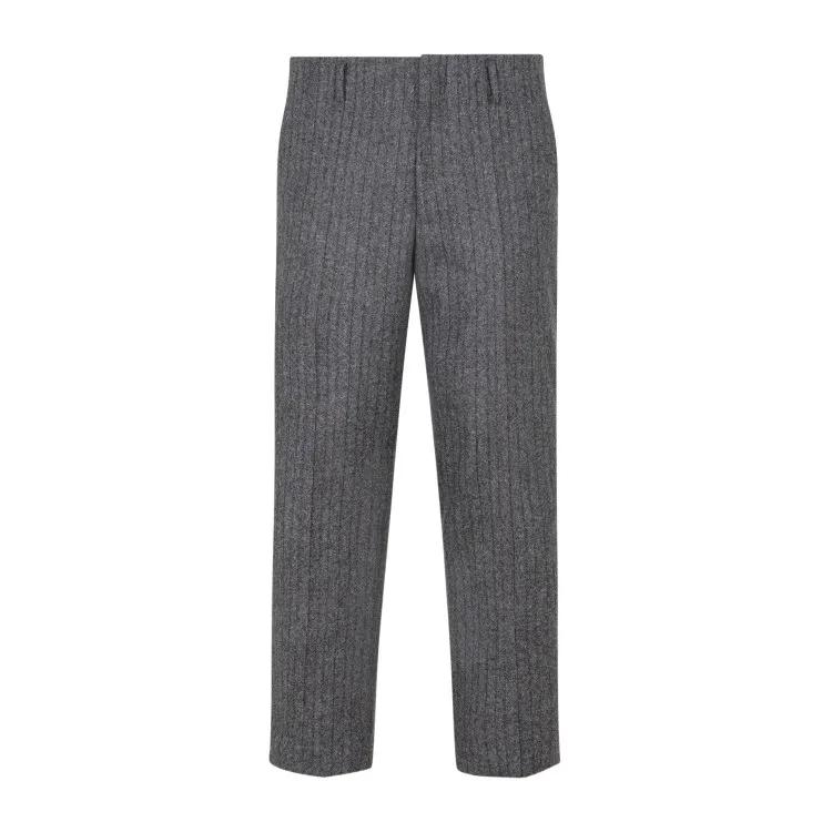 Dries Van Noten - Gray Wool Paolo Pants - Größe 52 - grau