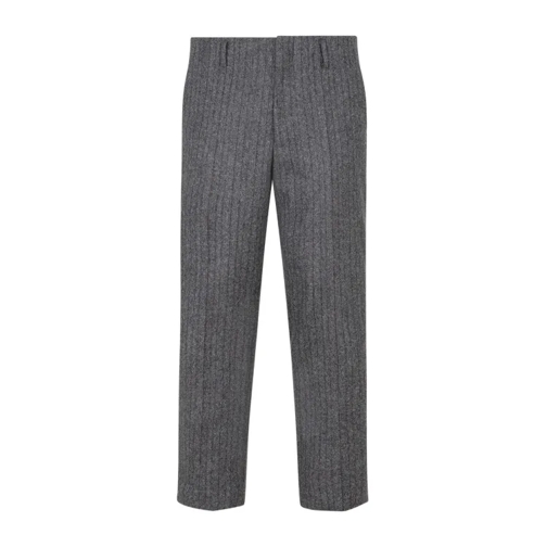 Dries Van Noten Gray Wool Paolo Pants Grey 