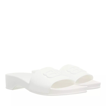 White balenciaga slides online womens