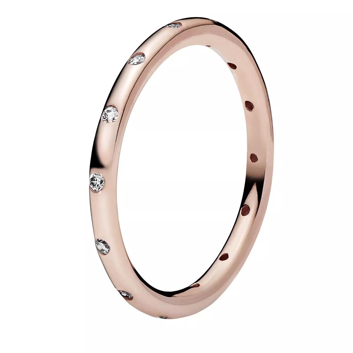 Pandora Einfacher Funkelnder Bandring 14k Rose goldplated unique metal