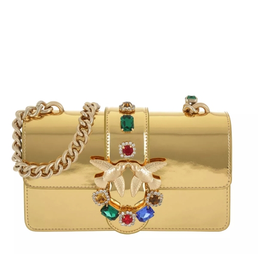 Pinko Love Mini Jewel Shoulder Bag Gold Crossbody Bag