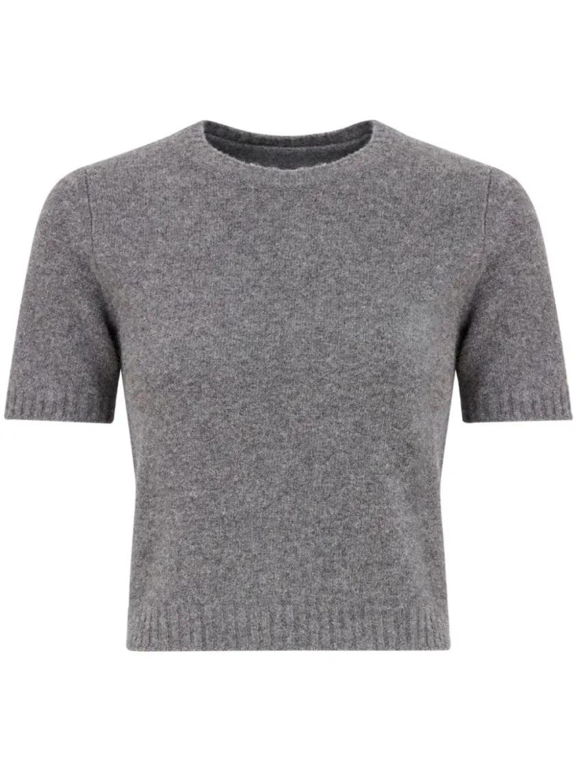 Maison Margiela - Cropped Wool Sweater - Größe M - grau