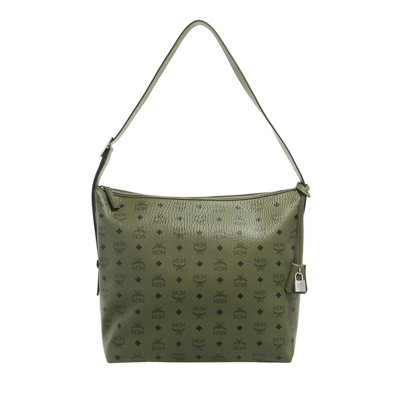 MCM Hobo Bag Aren Hobo Large Khaki Moss