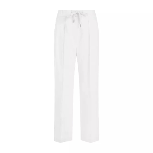 Brunello Cucinelli White Cotton Linen Pants White 