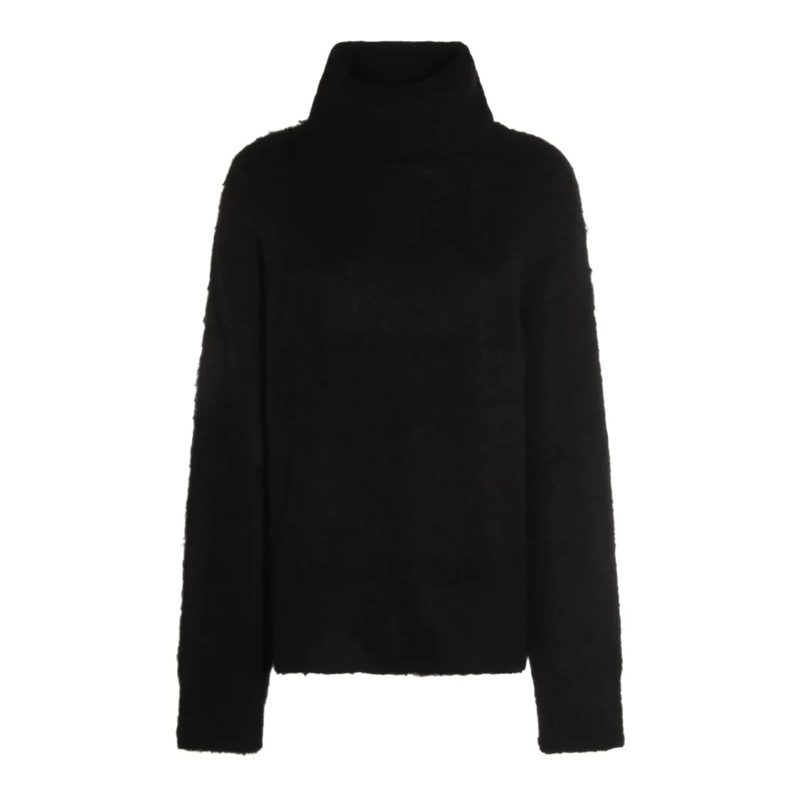 Uma Wang Trui met col Black Wool Knitwear Black