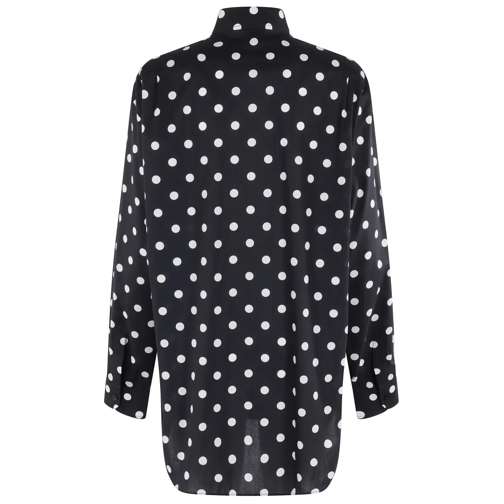 Moschino Chemises Polka Dot Cotton Voile Shirt Black (Image 2)