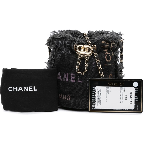 Chanel Tote 2021 Mini Denim Mood Bucket with Chain grau (Image 15)