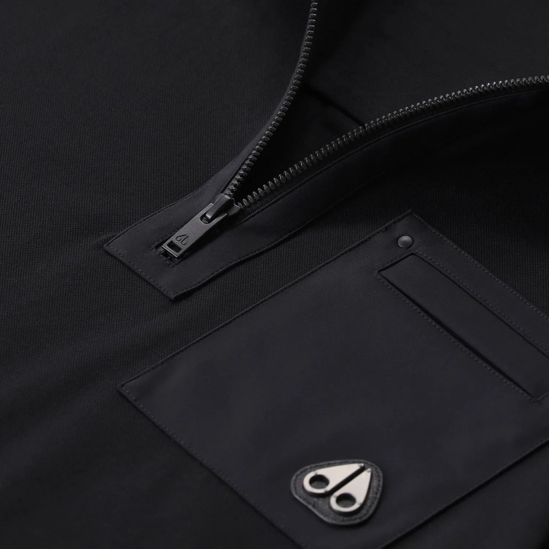 Moose Knuckles Poloshirt Poloshirt mit Logo schwarz(Image 3)
