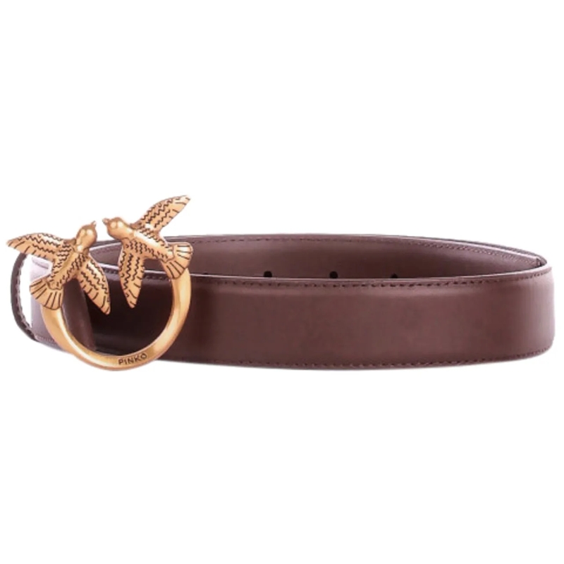 Pinko Ceinture Love Berry H3 Belt Marrone Castano-Antique Gold
