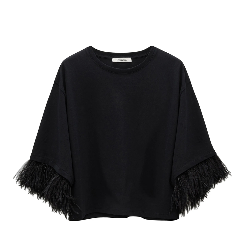 Dorothee Schumacher Elegantes Top FEMININE FAVORITES shirt pure black