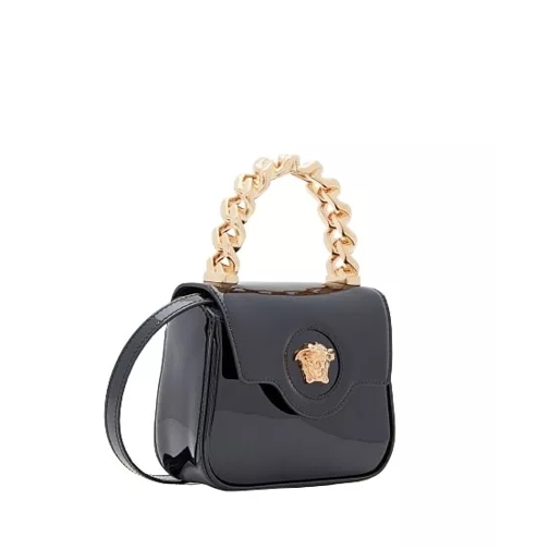 Versace La Medusa Patent Leather Mini Bag Black Mini Tas